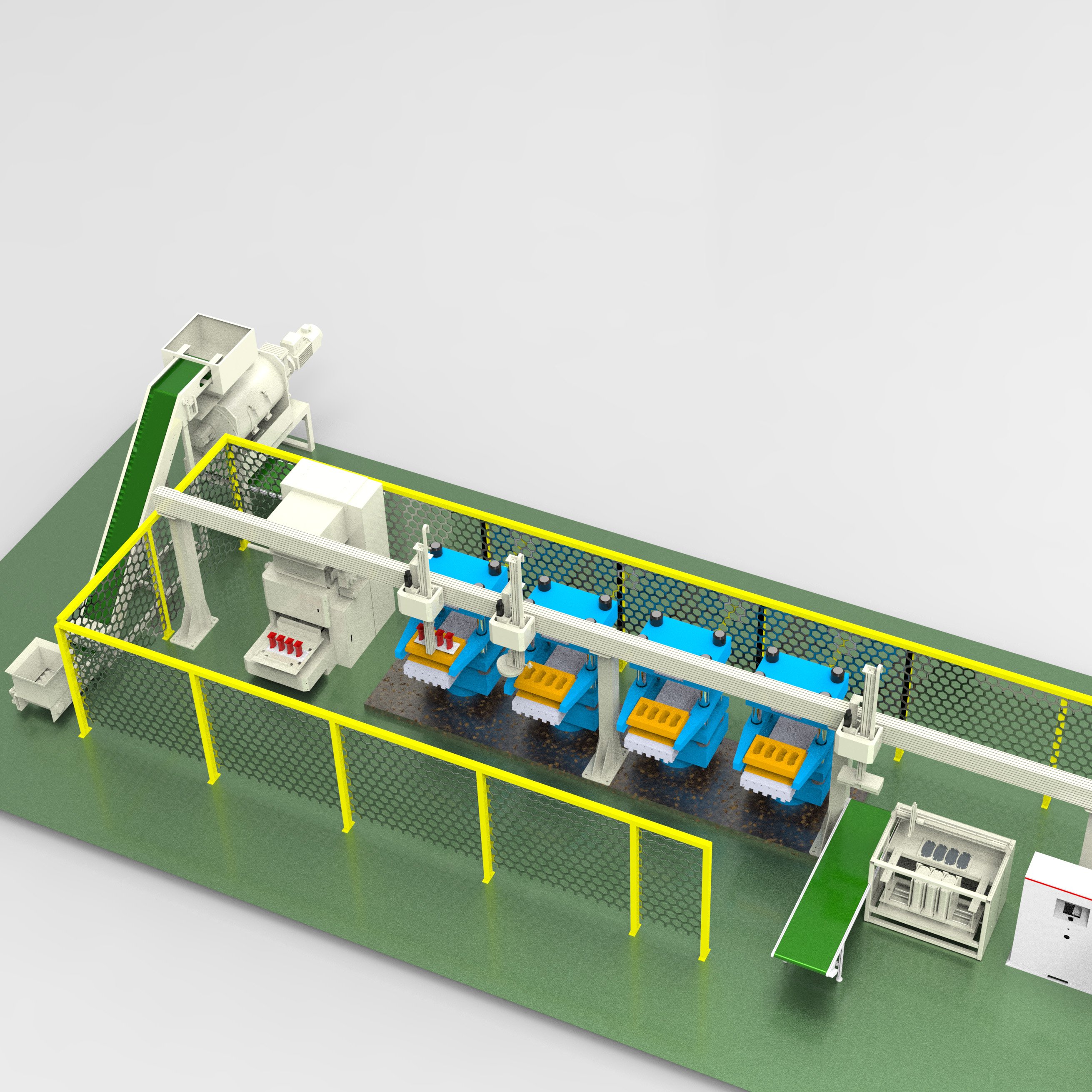 Automatic 500t Four-station Commercial Car Brake Pads Production Line Brake Pads Making Machine